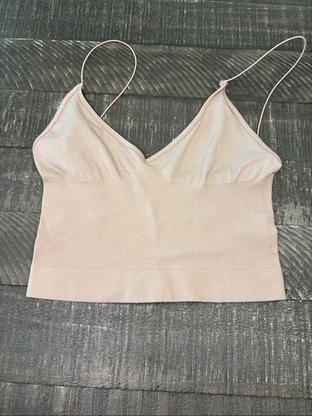Women's Lightweight Blush Pink V-Neck Cami Top